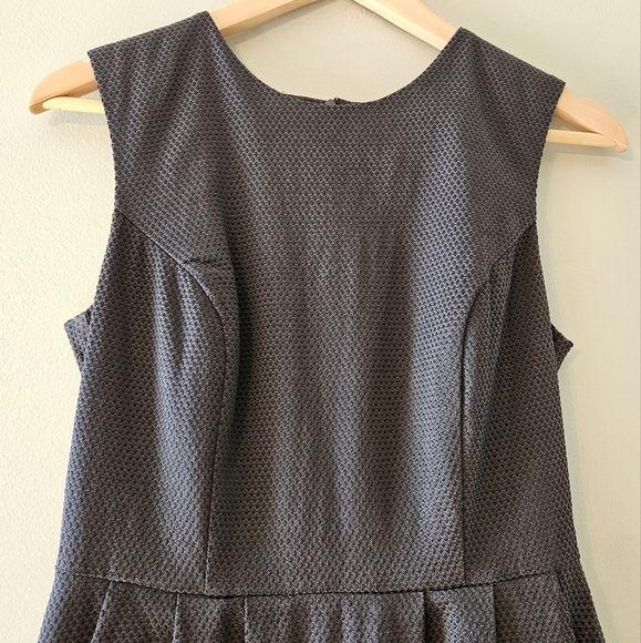 Birds Of North America Sleeveless Feminine Textured Mini Black Dress Size 8. - Picture 3 of 13